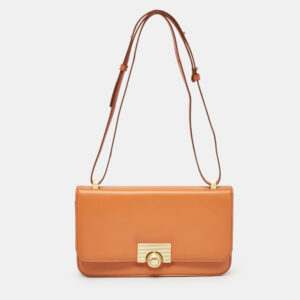 bottega veneta orange leather bv classic shoulder bag