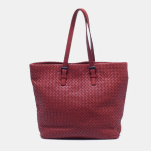 luxury-women-bottega-veneta-used-handbags-p1182558-002.jpg bottega veneta red intrecciato leather tote