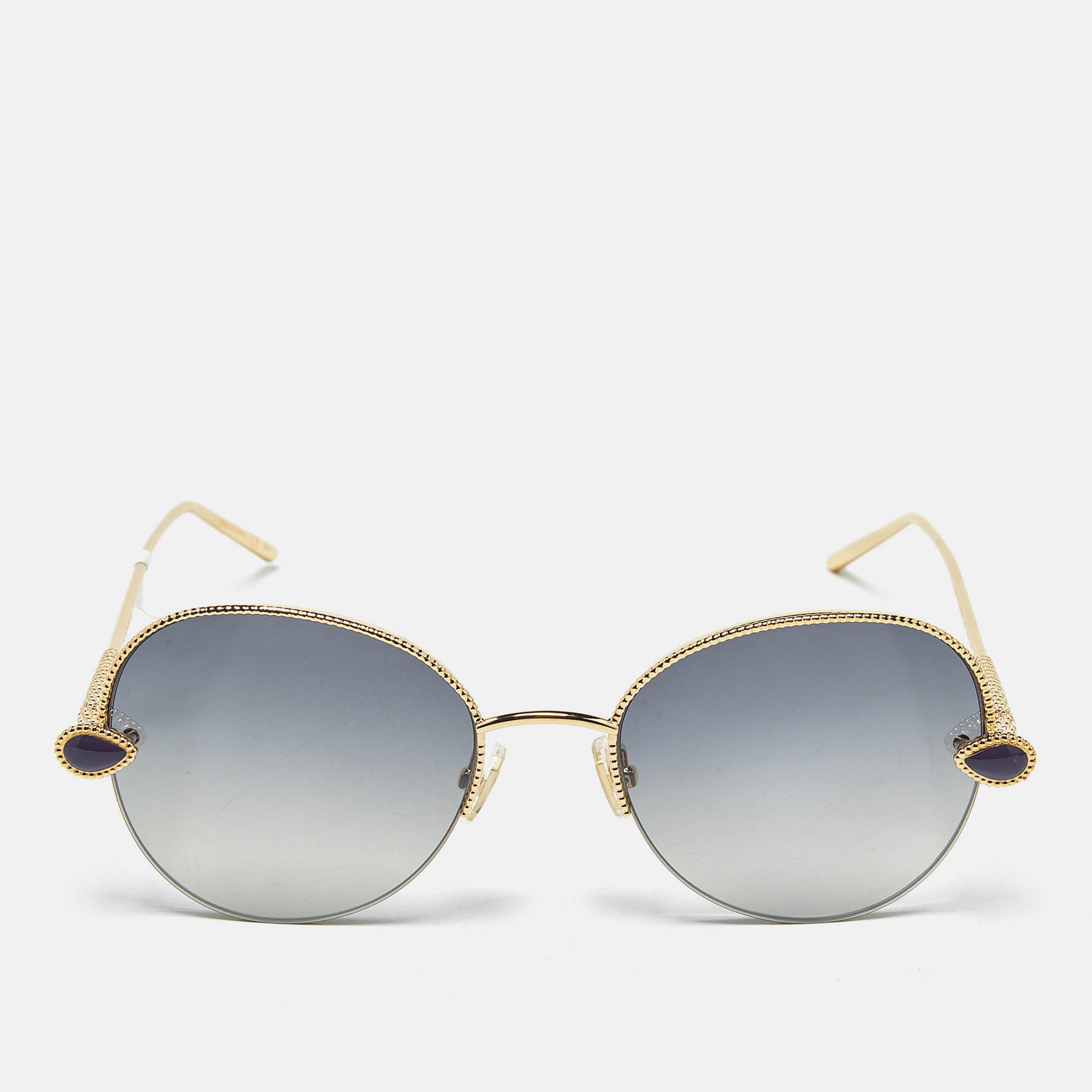 boucheron blue/gold tone gradient bc0079s aviator sunglasses