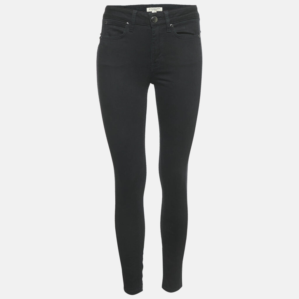 Burberry London Black Jersey Trim Denim Smirdan Jeans M Waist 27"