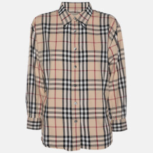 luxury-women-burberry-used-clothes-p1198238-001.jpg burberry beige nova check cotton button front shirt xl