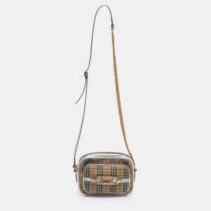 luxury-women-burberry-used-handbags-p1210048-003.jpg burberry silver/beige 1983 knight check fabric chain link camera bag