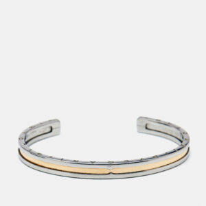 bvlgari b.zero1 18 rose gold stainless steel open cuff bracelet sm