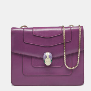 luxury-women-bvlgari-used-handbags-p1180386-002.jpg bvlgari purple leather serpenti forever chain shoulder bag