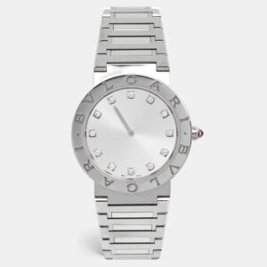 luxury-women-bvlgari-used-watches-p1177533-007.jpg bvlgari silver dial diamond stainless steel bvlgari bvlgari 103696 women's wristwatch 33 mm