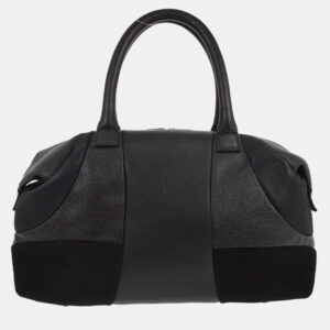 luxury-women-celine-used-handbags-p1210694-003.jpg celine black suede leather duffle bag