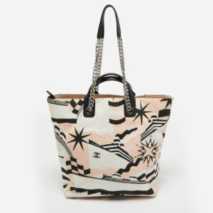 chanel multicolor canvas la pausa bay shopper tote