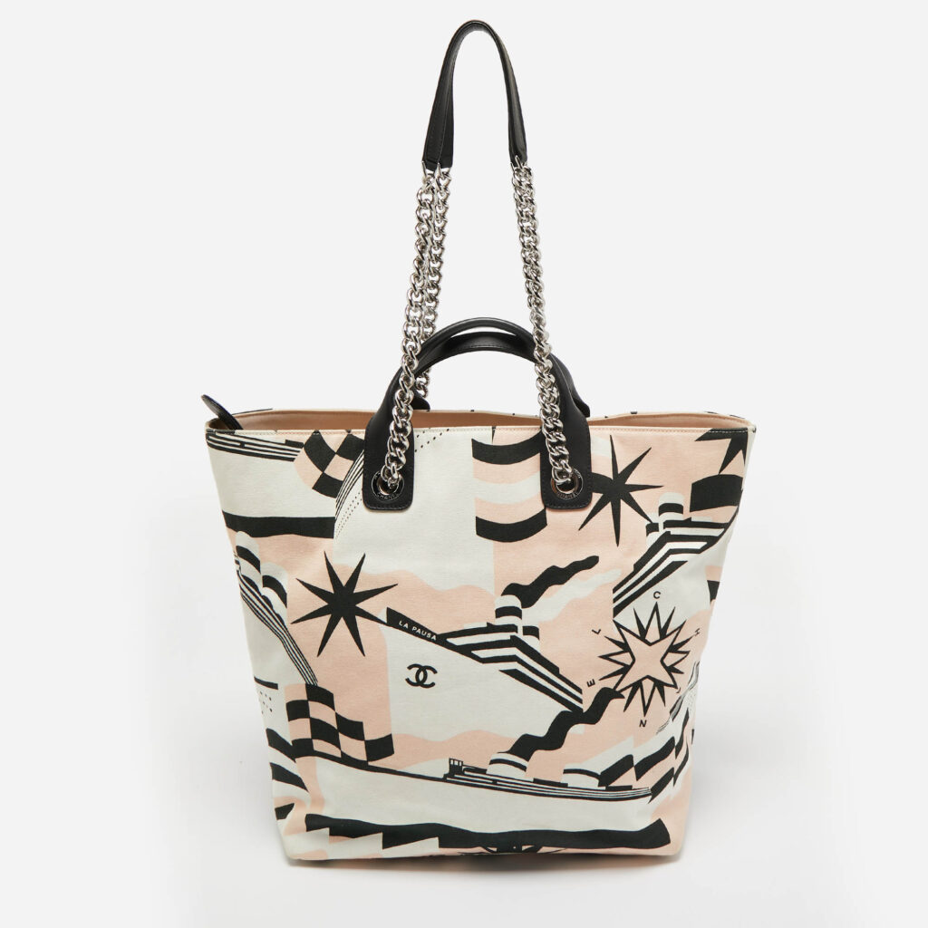 luxury-women-chanel-used-handbags-p1095346-003.jpg Chanel Multicolor Canvas La Pausa Bay Shopper Tote