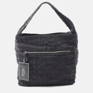 luxury-women-chanel-used-handbags-p1210464-001.jpeg chanel new travel line black nylon coco cc shoulder tote bag