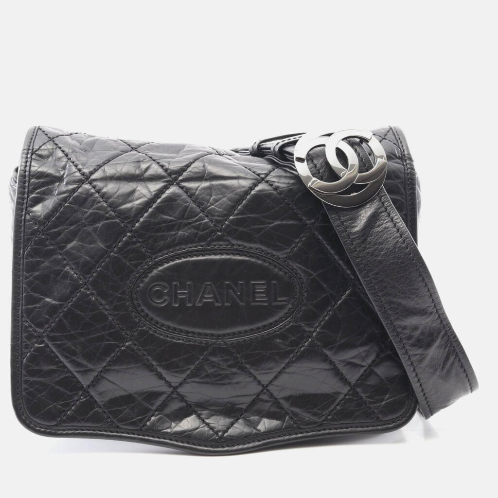 luxury-women-chanel-used-handbags-p1210468-002.jpeg Chanel Wild Stitch Black Calfskin Crossbody Shoulder Bag