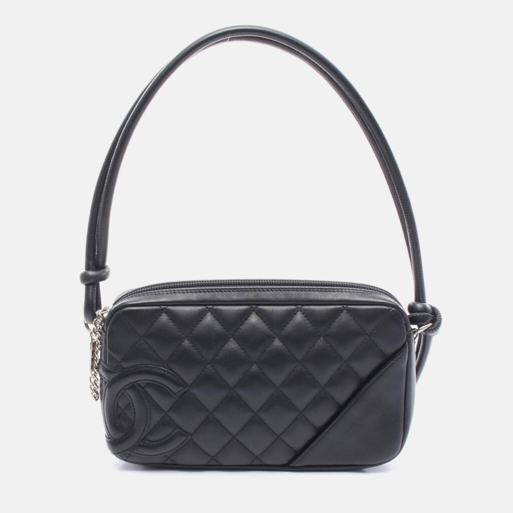luxury-women-chanel-used-handbags-p1210480-001.jpeg Chanel CC Coco Cambon Line Black Leather Handbag