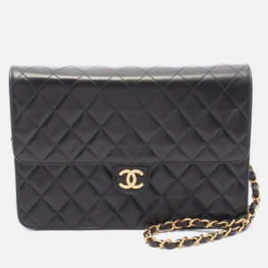 luxury-women-chanel-used-handbags-p1210490-001.jpeg chanel cc matelasse black lambskin leather chain shoulder bag