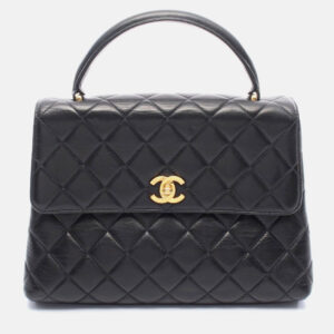 luxury-women-chanel-used-handbags-p1210494-001.jpeg chanel cc coco matelasse lambskin leather black top handle bag