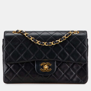 luxury-women-chanel-used-handbags-p1210658-002.jpg chanel black small classic lambskin double flap