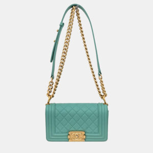 luxury-women-chanel-used-handbags-p1210768-006.jpg boy chanel emerald green lambskin small chain shoulder bag