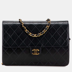 luxury-women-chanel-used-handbags-p1210939-010.jpg chanel black medium cc quilted lambskin single flap