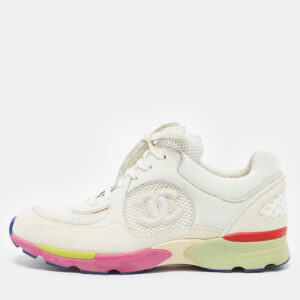 luxury-women-chanel-used-shoes-p1191090-011.jpg chanel multicolor fabric and suede cc low top sneakers size 38