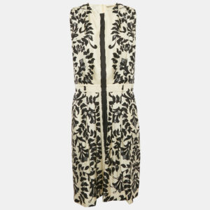 luxury-women-chloe-used-clothes-p1177481-006.jpg chloe black/white printed silk sleeveless knee-length dress m