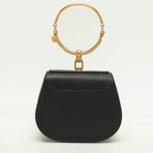 chlo&eacute; black leather and suede small nile bracelet crossbody bag