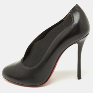 christian louboutin black band and leather toot couverte pumps size 38