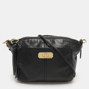 coach black leather crossbody bag