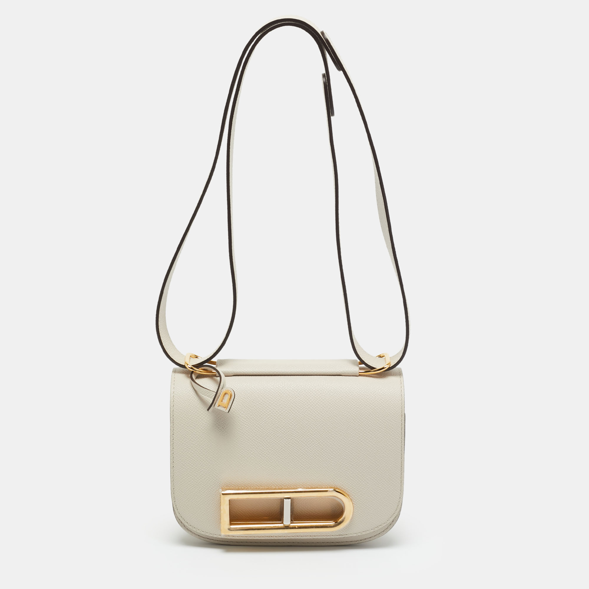 delvaux sesame leather small lingot shoulder bag