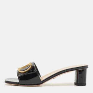 luxury-women-dior-new-shoes-p1174625-003.jpg dior black patent leather c'est dior slide sandals size 38.5