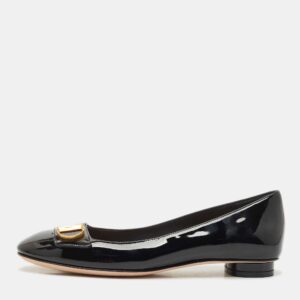 luxury-women-dior-new-shoes-p1174827-003.jpg dior black patent leather dc logo ballet flats size 37