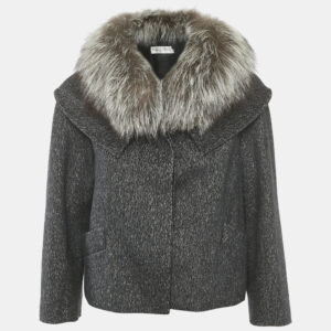 luxury-women-dior-used-clothes-p1171548-004.jpg christian dior dark grey wool & silk fur collar jacket m