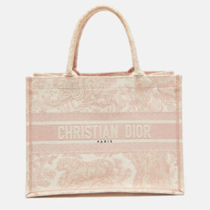 dior pink embroidered canvas small dioriviera toile de jouy book tote