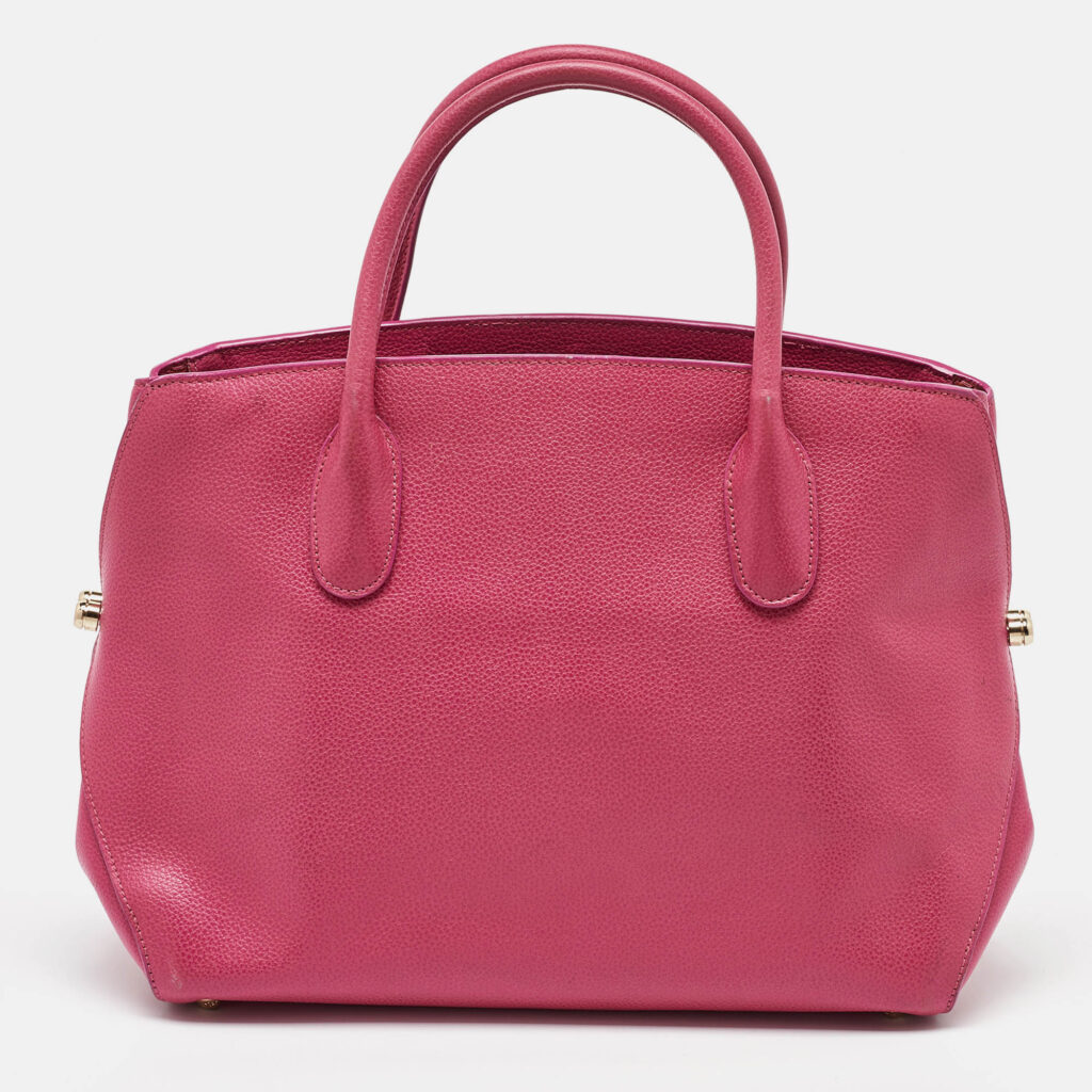 luxury-women-dior-used-handbags-p1105937-016.jpg Dior Bright Pink Leather Open Bar Tote