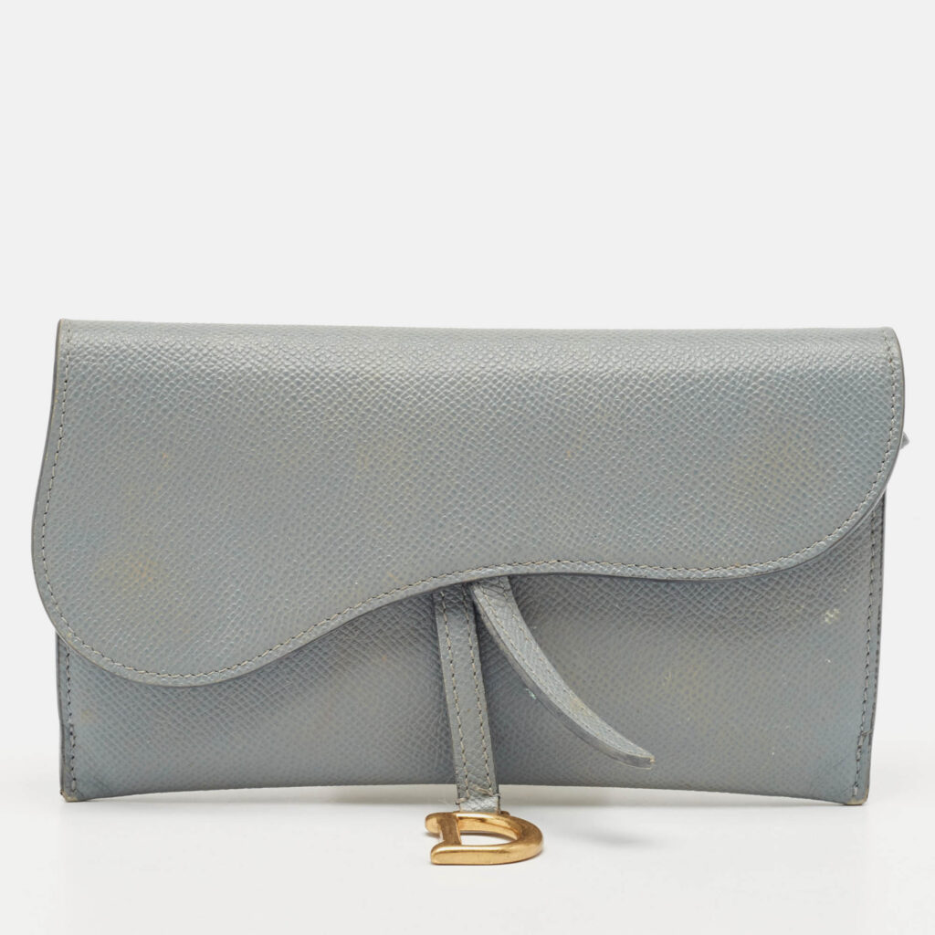 luxury-women-dior-used-handbags-p1111653-013.jpg Dior Light Blue Leather Saddle Pouch