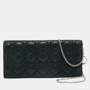 luxury-women-dior-used-handbags-p1172148-011.jpg dior black shimmer cannage leather lady dior chain clutch