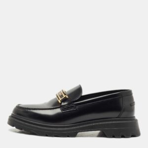 luxury-women-dior-used-shoes-p1182024-003.jpg dior black leather platform slip on loafers size 37.5