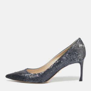 luxury-women-dior-used-shoes-p1210059-001.jpg dior black/silver sequins pointed toe pumps size 39