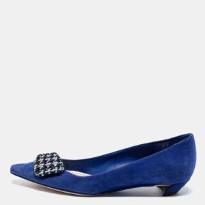 dior blue suede  ballet flats size 35.5