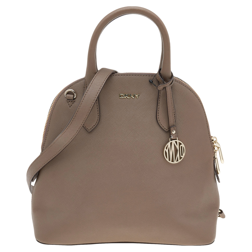 luxury-women-dkny-used-handbags-p596666-005.jpg Dkny Brown Leather Top Zip Satchel