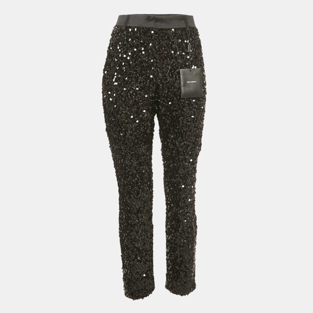 luxury-women-dolcegabbana-new-clothes-p1113978-001.jpg Dolce & Gabbana Black Sequin Trousers M