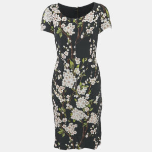 luxury-women-dolcegabbana-used-clothes-p1171827-001.jpg dolce & gabbana black floral print crepe knee-length dress m