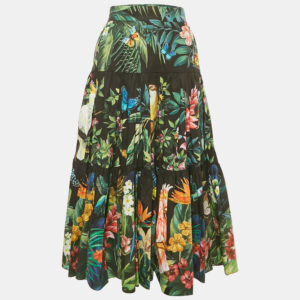 luxury-women-dolcegabbana-used-clothes-p1180027-001.jpg dolce & gabbana black tropical print poplin tiered midi skirt s