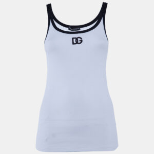 luxury-women-dolcegabbana-used-clothes-p1185613-008-2.jpg dolce & gabbana white cotton knit contrast detail tank top m