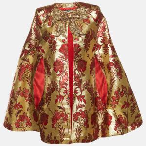 luxury-women-dolcegabbana-used-clothes-p1185653-002.jpg dolce & gabbana gold & red bow embellished jacquard cape m