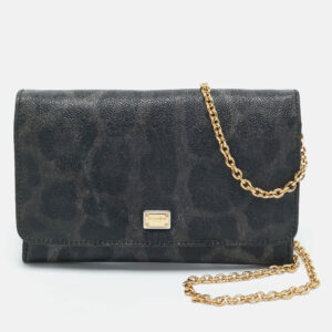 luxury-women-dolcegabbana-used-handbags-p1173356-012.jpg dolce & gabbana black/grey leopard print coated canvas nina chain clutch