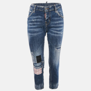 dsquared2 blue distressed denim cool girl jeans s waist 30"