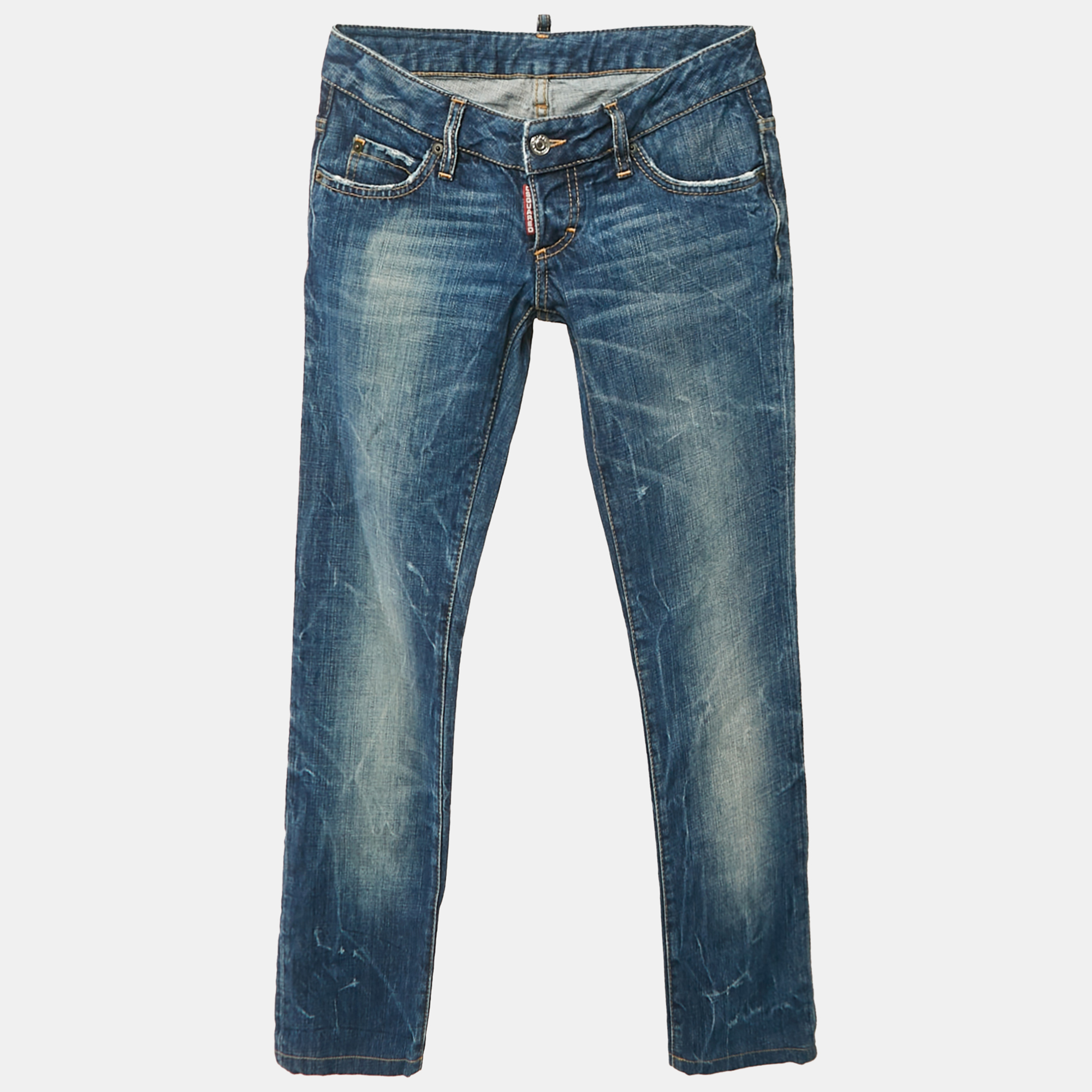 dsquared2 blue washed denim jeans s waist 29"