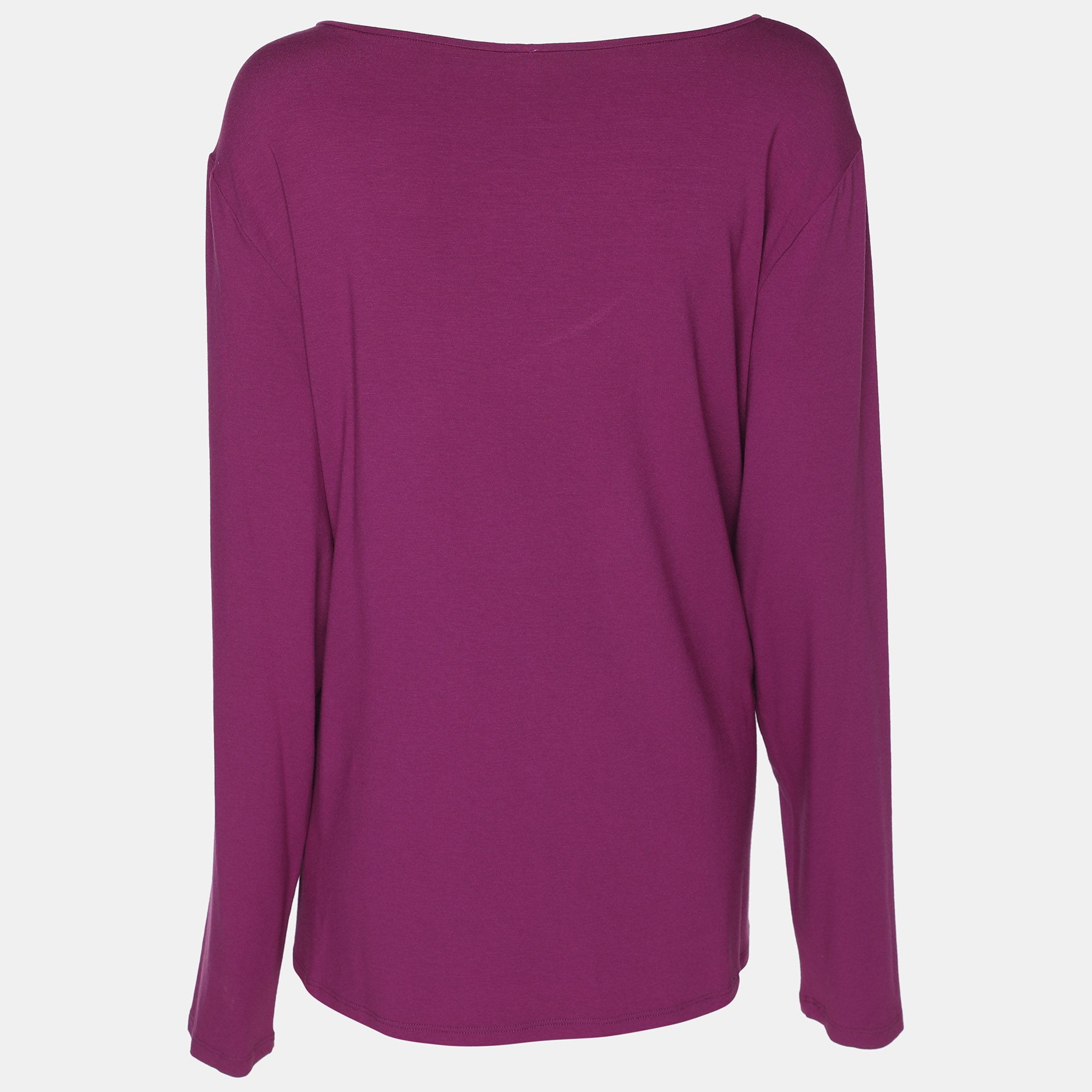 eileen fisher pink jersey full sleeve top xxl