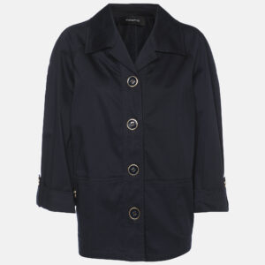 luxury-women-elena-miro-new-clothes-p1186398-002-2.jpg elena miro navy blue stretch cotton single breasted short coat l
