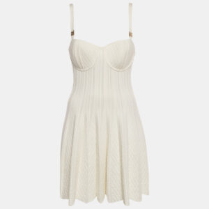 luxury-women-elisabetta-franchi-used-clothes-p1210001-003-2.jpg elisabetta franchi off-white patterned knit bustier flared mini dress s