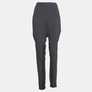 emporio armani grey crepe paneled pants l