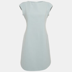 emporio armani grey crepe sleeveless mini dress m